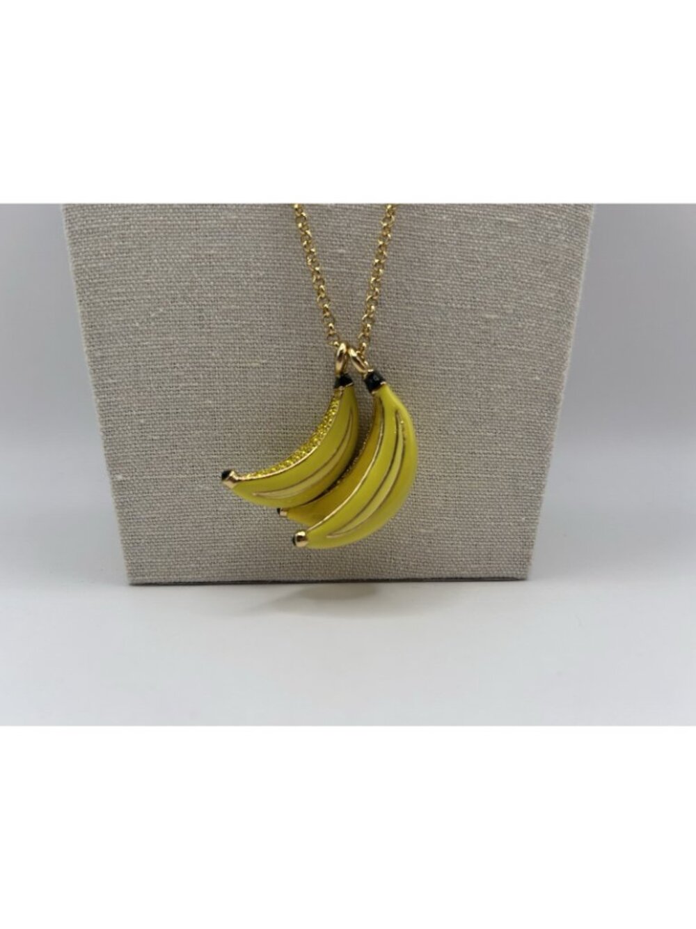 Kate Spade Banana Necklace Pendant Out Of Office Gold Tone Long Jewelry Gift - Picture 5 of 12